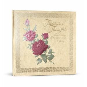 1974 Hallmark “Treasured Thoughts” Gift Book Roses Hardcover Poetry Quotes